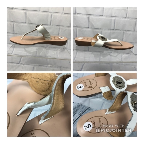 Jack Rogers Larissa Turn Lock Thong Sandals 5 - Picture 8 of 8